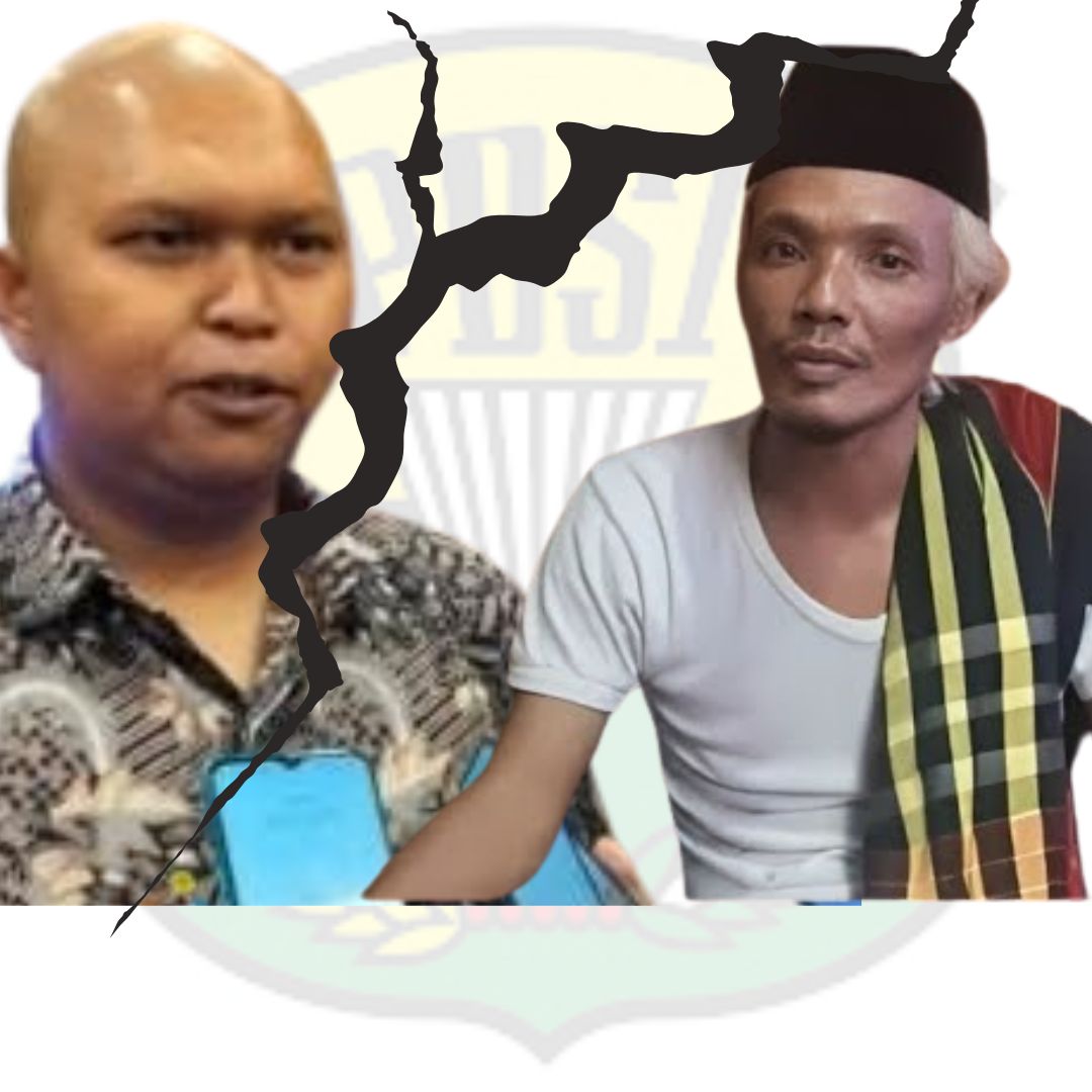 Dien Fahrur Romadhoni (kiri) dan Gus Peyek yang sama-sama mempunyai status sebagai Ketua Umum Pengkab PBSI Sidoarjo