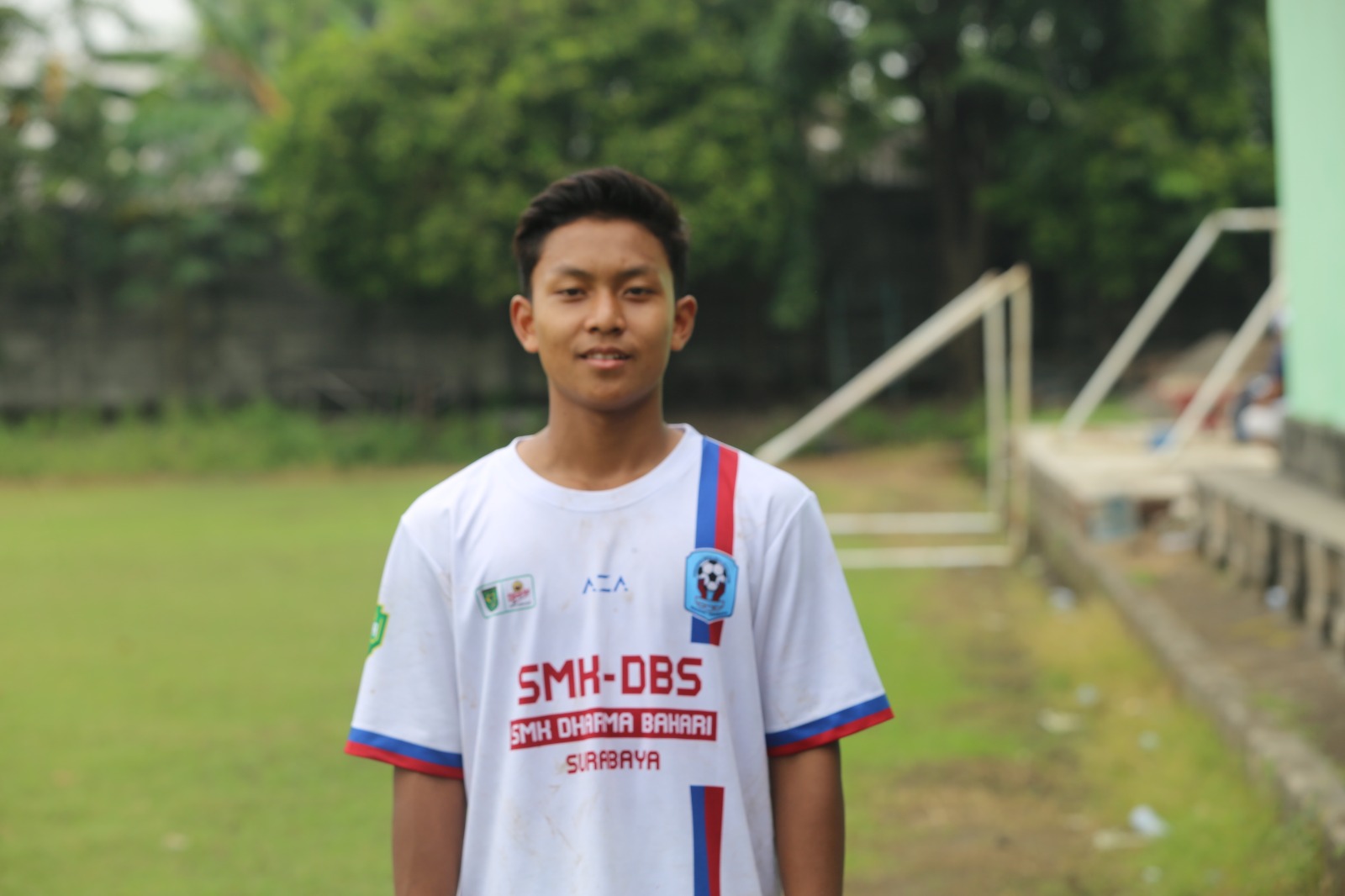 Muhammad Abdullah Nabil Malik usai berlatih bersama Tim Persebaya U-17 di Lapangan Pusaka, Karangan, Kota Surabaya.