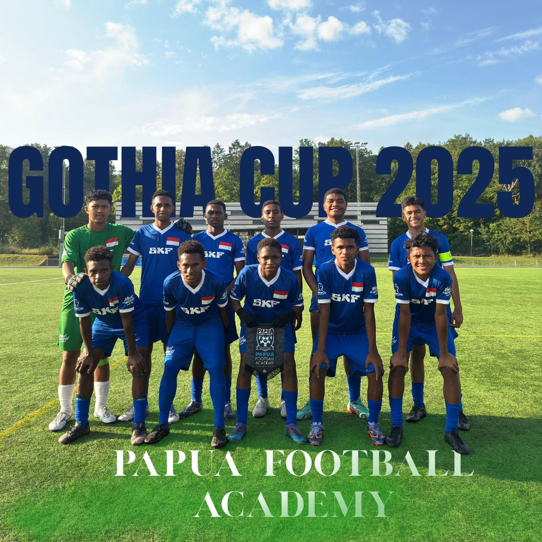 Starter Papua Football Academy yang tampil di Gothia Cup 2025 di U14