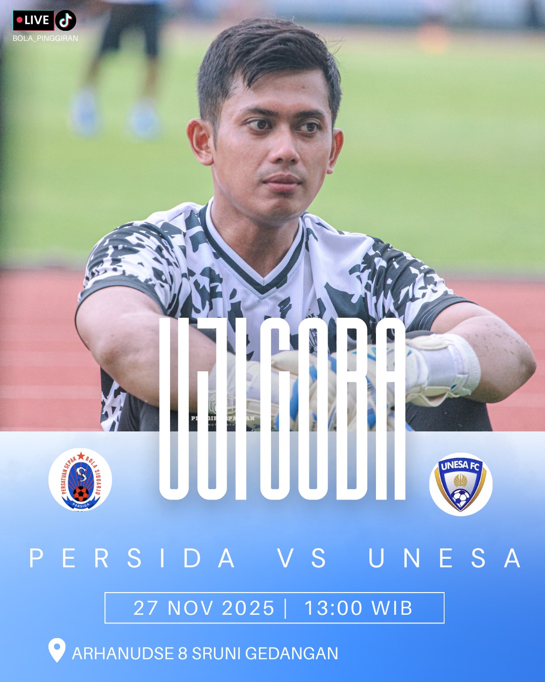 Persida akan menghadapi Unesa di laga uji coba di Lapangan Arhanudse.